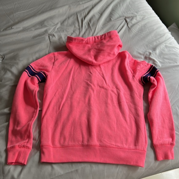 PINK Victorias Secret Half Zip Hoodie Love Size X Small Sport Stripe Junior Y2K - Picture 4 of 6